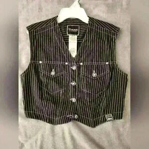 Versace Jeans Collection Pinstripe Vest